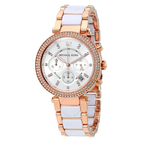 Michael Kors Watch Women's Chronograph Parker White 